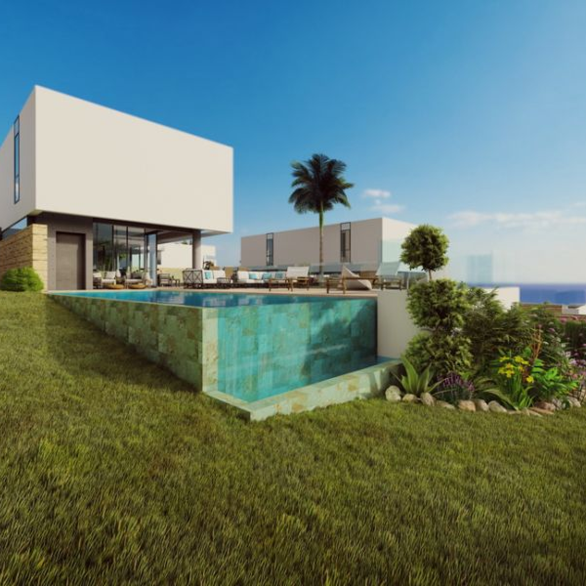 Modern villa with sea view in Paphos